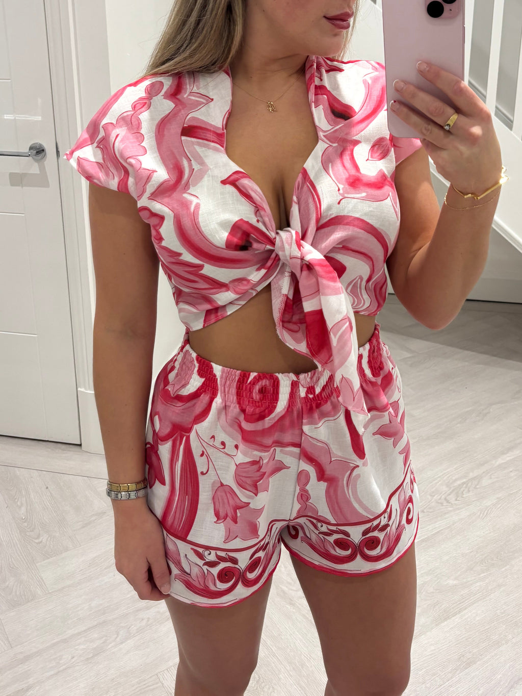 Tie Crop Top Co-ord