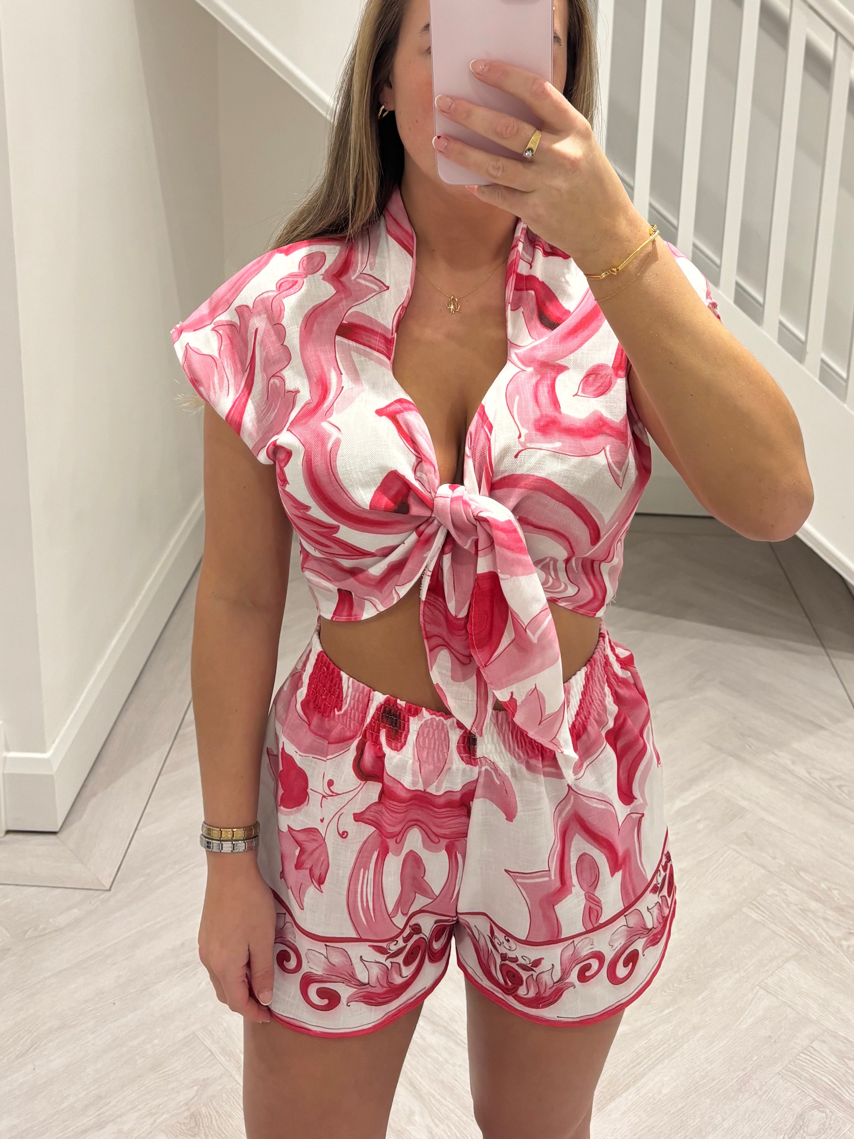 Tie Crop Top Co-ord
