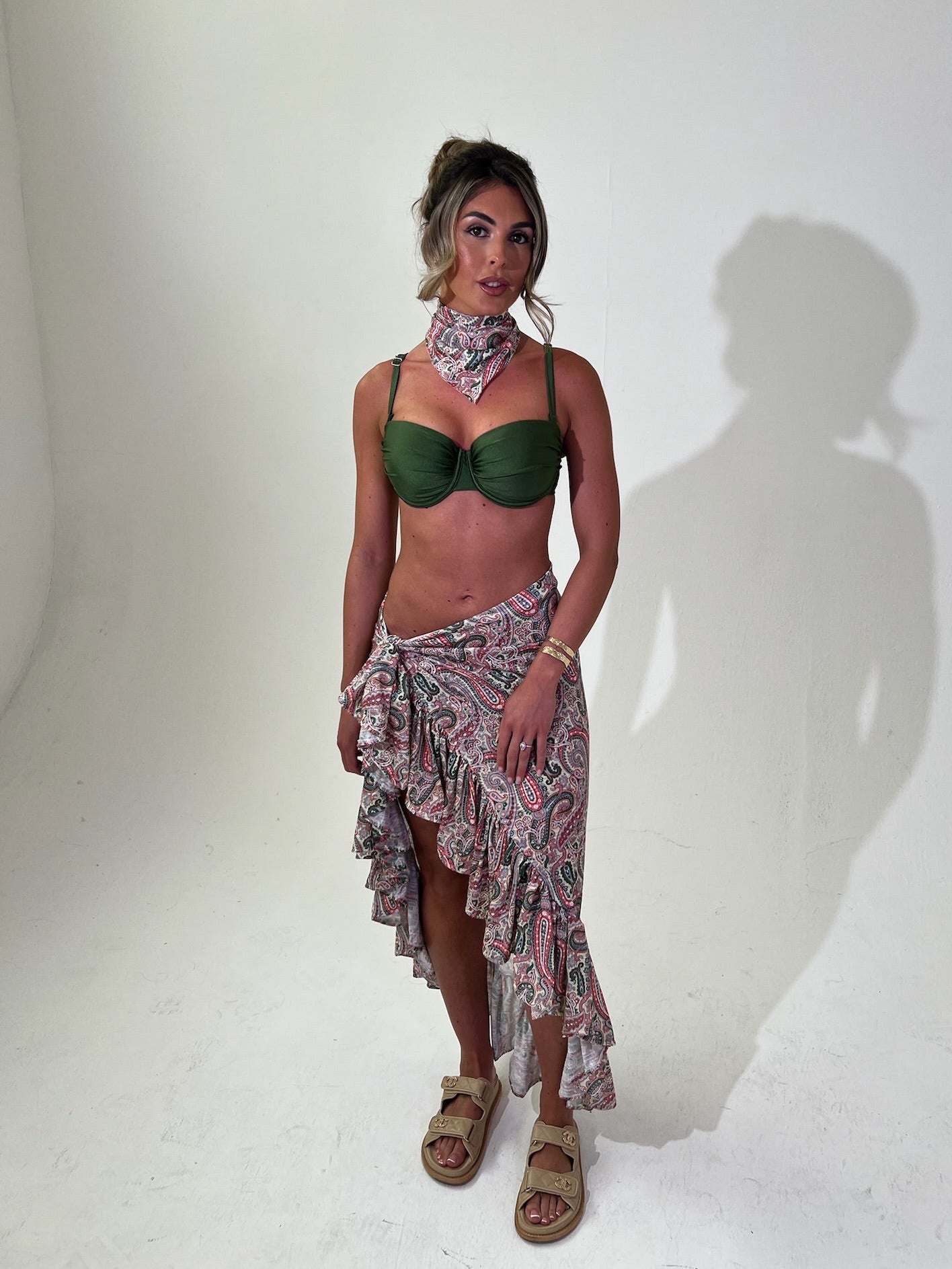 Paisley Ruffle Sarong